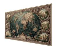 Diamond Painting Mappa del mondo, Fai Da Te Diamantini Crystal Art Kit Pittura Bambini, Diamond Painting by Numbers Paesaggio, Quadri Da Dipingere Numerati Diamante Kit Punto Croce 80x40 cm model-164