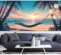 Diamond Painting Mar Egeo Diamond Painting Grandi Dimensioni 90x250cm Pittura Diamante Adulti Tramonto Fai Da Te Trapano Quadrato Completo Diamantini Crystal Art Pittura Digitale,Decor Regalo QL-939