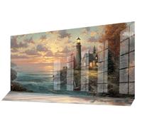 Diamond Painting Mare Diamond Painting Kit Completo Faro Quadri con Perline Fai Da Te Pittura a Diamante Adulti Bambina, Crystal Art Strass Ricamo a Punto Croce per Decorazioni Parete 60x150cm C-894