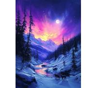 Diamond Painting Montagna di Neve Diamond Painting Adulti, Pittura Diamante Paesaggio Diamantini Crystal Art 5D DIY Strass Ricamo a Punto Croce Artigianale Kit per Decorazioni Casa 25x35cm -wyl2506Z0