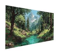 Diamond Painting Montagna Diamond Painting by Numbers 100 x 200 cm, Fai Da Te Kit Punto Croce Pittura Diamante Albero, 5D Diamantini Crystal Art Dipingere Con I Numeri per Decorazioni Casa JXL-8119