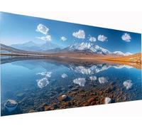 Diamond Painting Montagna Grandi Dimensioni 300x100cm, Diamond Painting Kit Completo Paesaggio, DIY Quadri con Perline Ricamo a Punto Croce Kit, per Decorazione per la Casa, Regalo Donna C-3626