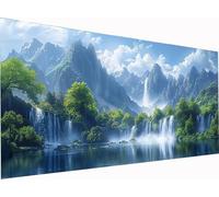 Diamond Painting Montagna Grandi Dimensioni XXL 200x100cm, 5D Diamond Painting Kit Completo Paesaggio, DIY Quadri con Perline Ricamo a Punto Croce Kit, per Decorazioni Casa, Regalo Donna F-4156