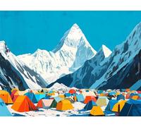 Diamond Painting Nevicare, Montagna Diamond Painting Grandi Dimensioni 70x90cm, DIY Diamantini Crystal Art Adulti Punto Croce Mestiere di Diamante Pieno Rotondo Kit, Decorazione Interna Home, Model716