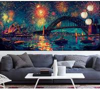 Diamond Painting New York Diamond Painting Grandi Dimensioni 90x180cm Pittura Diamante Adulti Città Fai Da Te Trapano Quadrato Completo Diamantini Crystal Art Pittura Digitale kit,Decor Gifts VQ-1046