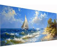 Diamond Painting Nuvola Grandi Dimensioni XXL 200x100cm, Diamond Painting Kit Completo Paesaggio, DIY Quadri con Perline Ricamo a Punto Croce Kit, per Decorazione per la Casa, Regalo Donna 6-7766