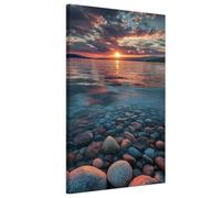 Diamond Painting Oceano Diamond Painting Kit Completo Tramonto Pittura Diamante Fai da Te，Diamantini Art Strass Ricamo a Punto Croce Kits Hobby Creativi Adulti，Decor per Casa e Pareti 80x160cm Xy-1145