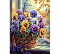 Diamond Painting Orchidea, 5D Pittura Diamante Fiori per Adulti Principianti, DIY Diamantini Crystal Art Kit Completo, Kit Diamond Painting Ricamo a Punto Croce per Decorazione Parete, 90x120 cm, H-73