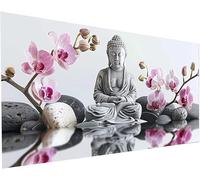 Diamond Painting Orchidea 5D Pittura Diamante Painting Adulti kit Completo Accessori Religione DIY Diamantini Crystal Art Bambini Mosaico Ricamo Pittura a Diamond per Decorazioni Parete 40x80cm S-477