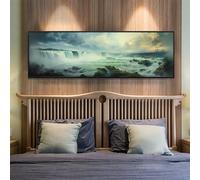 Diamond Painting Paesaggio Diamond Painting Adulti per Decor Parete, Grandi Dimensioni 31.4x82.6 Inch/80x210 cm, DIY Pittura Diamante Cascata Diamantini Crystal Art, Ricamo Punto Croce Artigianato