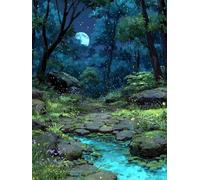 Diamond Painting Paesaggio Diamond Painting Adulti, Pittura Diamante Foresta Diamantini Crystal Art 5D DIY Strass Ricamo a Punto Croce Artigianale per Decorazioni Parete, Regalo 30x40 cm -yym2507P7