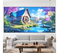 Diamond Painting Paesaggio Diamond Painting Grandi Dimensioni 50x100cm Diamantini Crystal Art Architettura,2025 Nuovo Fai Da Te Pittura Diamante Kit Completo,Adulti Mosaico Kit Punto Croce QO-963