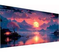 Diamond Painting Paesaggio Grandi Dimensioni 120x60cm, 5D Diamond Painting Kit Completo Nuvola, DIY Quadri con Perline Ricamo a Punto Croce Kit, per Decorazione per la Casa, Regalo Donna 8-6167