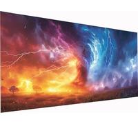 Diamond Painting Paesaggio Grandi Dimensioni 200x100cm, Diamond Painting Kit Completo Disastri Naturali, DIY Quadri con Perline Ricamo a Punto Croce Kit, per Decorazioni Casa, Regalo Donna O-3223