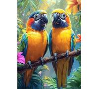 Diamond Painting Pappagallo Pittura Diamante Animale Diamond Painting Adulti, Diamantini Crystal Art 5D DIY Strass Ricamo a Punto Croce Artigianale per Decorazioni Casa, Regalo 40X55Cm -bby2507P9