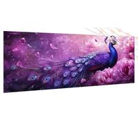Diamond Painting Pavone, Diamond Painting Adulti Fiore, DIY Diamantini Crystal Art Kits, Diamante Cristallo Pittura Digitale Arte Strass Ricamo, Grandi Decorazione per Casa e Pareti 60x130cm T511