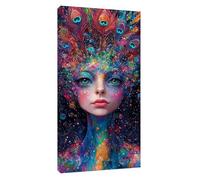 Diamond Painting Pavone Diamond Painting Kit Completo Dea Pittura Diamante, 5D Kit Pittura Bambini Diamantini Crystal Art Hobby Creativi Adulti, Decorazione Murale per la Casa Regali 160x80cm t-6659