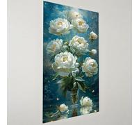 Diamond Painting Peonia Diamond Painting Kit Completo, 5D Pittura Diamante Fiore Diamantini Crystal Art Adulti, Disegni con Perline da Attaccare Fai da Te, Decorazioni Parete Regalo 60x120cm G2-1045