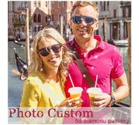 Diamond Painting Personalizzato 5D Adulti Diamond Painting Kit Completo, DIY Pittura Diamante Quadri Personalizzati con Foto, Personalizzata Quadri con Perline Diamanti per Arte Decorazione 30x30cm
