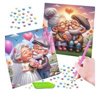 Diamond Painting, Pittura Diamante Kit 6 Pezzi, Pittura a Diamante 5D Fai Da Te, DIY Craft Arts per Bambini Principianti Adulti, Regalo Artistico per Genitori e Nonni, Decorazione Della Casa 30x30cm