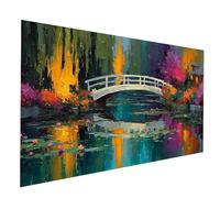 Diamond Painting Ponte Diamond Painting by Numbers 80 x 160 CM, Fai Da Te Kit Punto Croce Pittura Diamante Albero, 5D Diamantini Crystal Art Dipingere Con I Numeri per Decorazioni Casa JXL-11517