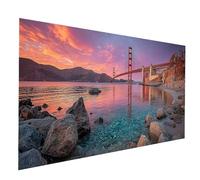 Diamond Painting Ponte Golden Gate Diamond Painting by Numbers 100x200cm, Fai Da Te Kit Punto Croce Pittura Diamante Spiaggia, 5D Diamantini Crystal Art Dipingere Con I Numeri, Regalo Donna JXL-10179
