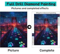 Diamond Painting Ponti Edifici Diamond Painting Adulti, DIY Bambini Principianti Diamanti Arte 5D Mosaico Creativo Cristallo Arte Accessori, per Casa Pareti Decorativi Donne Festa Regali 40x55cm w-640