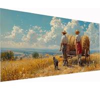 Diamond Painting Prateria Grandi Dimensioni XXL 160x80cm, Diamond Painting Kit Completo Paesaggio, DIY Quadri con Perline Ricamo a Punto Croce Kit, per Decorazione per la Casa, Regalo Donna 3-2364
