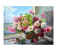 Diamond Painting Puzzle 5D Kit Square Kit per Pittura a Mosaico con Diamanti Quadrati 5D per Adulti per Lavori Fai Da Te Mosaico con Strass per Lavori Realizzare Artistici su Davanzale 40 x 30 cm
