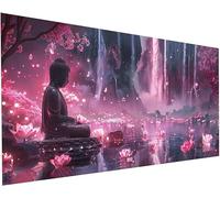 Diamond Painting Religione 5D Pittura Diamante Painting Adulti kit Completo Accessori Fiume DIY Diamantini Crystal Art Bambini Mosaico Ricamo Pittura a Diamond per Decorazioni Parete 80x160cm S-475