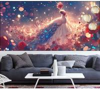 Diamond Painting Rosa Diamond Painting Bambina Pavone Pittura Digitale kits,Fai Da Te Pittura Diamante Crystal Art Hobby Creativi Adulti kit Punto Croce Quadri,Decor Regalo Donna 60x120cm LT-650