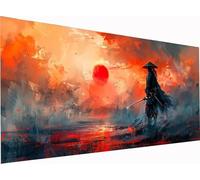 Diamond Painting Samurai Grandi Dimensioni XXL 140x70cm, 5D Diamond Painting Kit Completo Sole, DIY Quadri con Perline Ricamo a Punto Croce Kit, per Decorazione per la Casa, Regalo Donna 8-6474