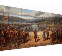 Diamond Painting Samurai Grandi Dimensioni XXL 200x100cm, Diamond Painting Kit Completo Guerra, DIY Quadri con Perline Ricamo a Punto Croce Kit, per Decorazione per la Casa, Regalo Donna L-3347