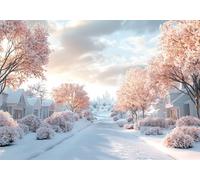 Diamond Painting Scena Neve, 5D Diamond Painting Kit Completo Strada Pittura Diamante Bambini, DIY Ricamo a Punto Croce Artigianale Kit Diamantini Crystal Art per Decorazione Casa 60x80 cm O4-1134