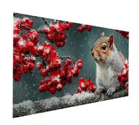 Diamond Painting Scoiattolo Diamond Painting by Numbers 50x100CM, Fai Da Te Kit Punto Croce Pittura Diamante Animale, 5D Diamantini Crystal Art Dipingere Con I Numeri per Decorazioni Casa JXL-9494