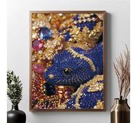 Diamond Painting Serpente, Diamond Painting Kit Completo Animale Pittura Diamante Bambina e Adulti, Diamantini Crystal Art Kit Mosaico, Hobby Creativi Adulti per Decorazione, Regalo 40x50cm JPF T-2
