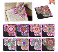 Diamond Painting - Set di segnalibri a forma di cuore, 8 segnalibri per diamond painting 5D, segnalibri personalizzati per ragazze e ragazzi dai bambini 6 7 8 9 10 11 12 anni..