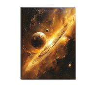 Diamond Painting Spazio Pianeta 40x55cm 5D Diamond Painting Adulti Diamantini Crystal Art Creativi Kit, Ricamo Artigianale Kit, Autunnali Halloween Decorazioni Pareti Pittura, Regalo di Natale A-j-444