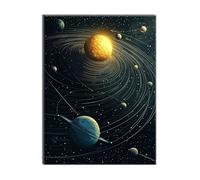 Diamond Painting Spazio Pianeta 50x70cm 5D Diamond Painting Adulti Diamantini Crystal Art Creativi Kit, Ricamo Artigianale Kit, Autunnali Halloween Decorazioni Pareti Pittura, Regalo di Natale A-j-420