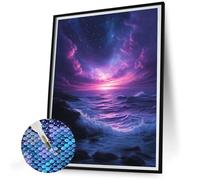 Diamond Painting Spiaggia Diamond Painting Kit Completo Cielo Stellato 5D Pittura Diamante 40x60 Diamantini Crystal Art Manualidades Adultos DIY Rotondo Full Drill Pittura Diamante Gem Art Kits N-645