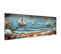 Diamond Painting Stella marina Diamond Painting Kit Completo Accessori, 5D Pittura Diamante Conchiglia Diamantini Crystal Art, Disegni con Perline da Attaccare, Decorativo Parete 220x100cm X2-34