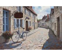 Diamond Painting Strada, 5D Diamond Painting Kit Completo Scenario Pittura Diamante Bambini, DIY Ricamo a Punto Croce Artigianale Kit Diamantini Crystal Art per Decorazione Casa 15x20 cm O4-1216