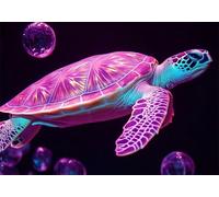 Diamond Painting Tartarughe, 5D Diamond Painting Kit Completo Animale Pittura Diamante Bambini, DIY Ricamo a Punto Croce Artigianale Kit Diamantini Crystal Art per Decorazione Casa 60x80 cm O4-1160