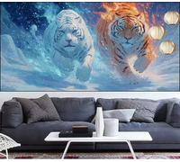 Diamond Painting Tigre Diamond Painting Bambina Animale Pittura Digitale kits,Fai Da Te Pittura Diamante Crystal Art Hobby Creativi Adulti kit Punto Croce Quadri,Decor Regalo Donna 40x100cm LT-150