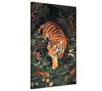 Diamond Painting Tigre Diamond Painting Kit Completo Pianta Pittura Diamante Fai da Te，Diamantini Art Strass Ricamo a Punto Croce Kits Hobby Creativi Adulti，Decorazione Casa e Pareti 50x100cm Xy-1149