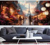 Diamond Painting Torre Eiffel Diamond Painting Grandi Dimensioni 100x300cm Pittura Diamante Adulti Città Fai Da Te Trapano Quadrato Completo Diamantini Crystal Art Pittura Digitale,Decor Regalo LT-1
