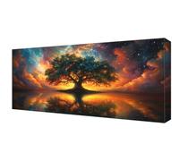 Diamond Painting Tramonto Albero della vita, XXL Diamond Painting Kit Completo, Passatempo per Adulti, 5D DIY Pittura a Diamante Bambina, Crystal art Mosaico Punto Croce Pittura Kit 20x40cm J-15