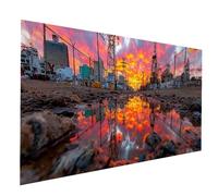 Diamond Painting Tramonto Diamond Painting by Numbers 35 x 70 cm, Fai Da Te Kit Punto Croce Pittura Diamante Città, 5D Diamantini Crystal Art Dipingere Con I Numeri per Decorazioni Casa JXL-10992