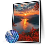 Diamond Painting Tramonto Diamond Painting Kit Completo Paesaggio 5D Pittura Diamante 20x30 Diamantini Crystal Art Manualidades Adultos DIY Full Drill Pittura Diamante Kits per Decorazione Casa N-642