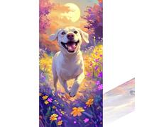 Diamond Painting Tramonto Kit Completo per Adulti e Bambini, DIY 5D Pittura Diamante Cane Quadri con Perline Grandi Dimensioni Ricamo a Punto Croce Full Strass 50x100cm, Regalo Decorazione 2Z-1118